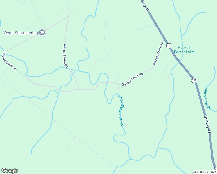 map of restaurants, bars, coffee shops, grocery stores, and more near 733 Gizzard Creek Road in Sequatchie