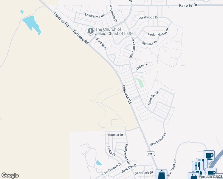 map of restaurants, bars, coffee shops, grocery stores, and more near Tascosa Road in Amarillo