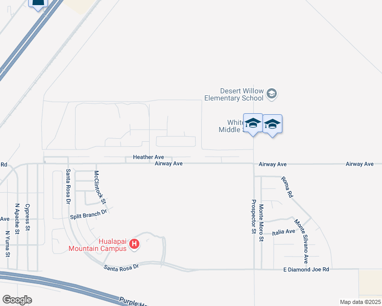 map of restaurants, bars, coffee shops, grocery stores, and more near 3871 Heather Avenue in Kingman