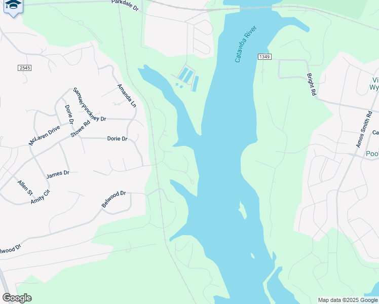 map of restaurants, bars, coffee shops, grocery stores, and more near 3132 Channel View Landing in Belmont