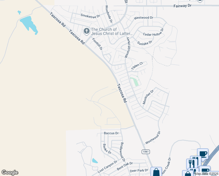map of restaurants, bars, coffee shops, grocery stores, and more near Tascosa Road in Amarillo