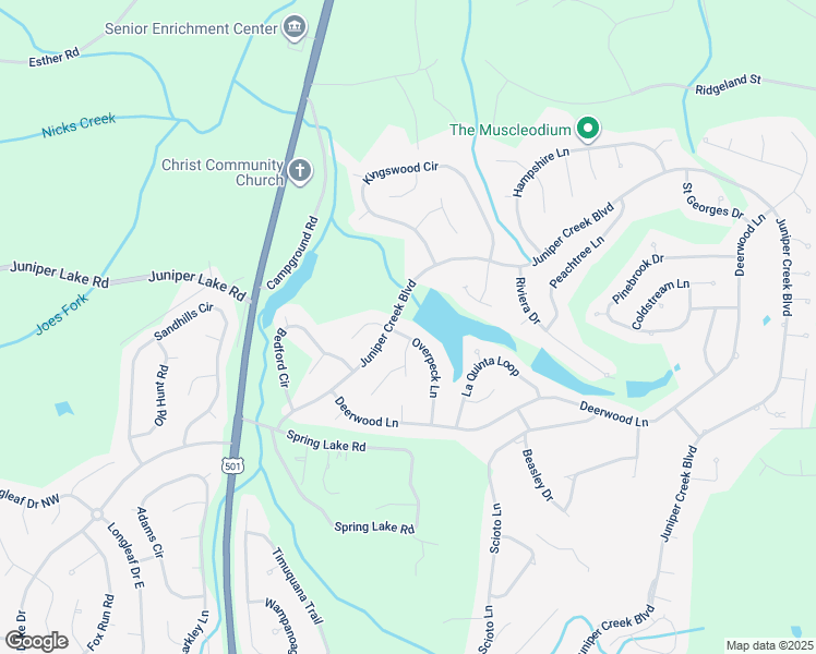 map of restaurants, bars, coffee shops, grocery stores, and more near 28 Overpeck Lane in Pinehurst