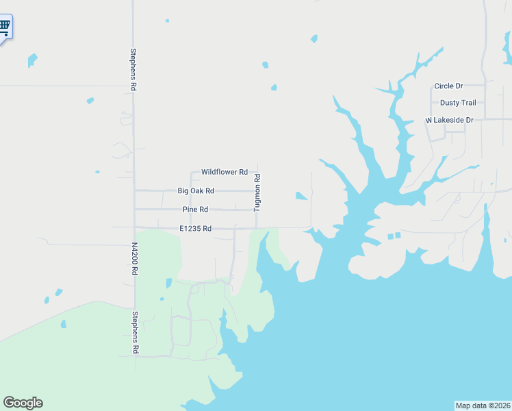 map of restaurants, bars, coffee shops, grocery stores, and more near 392 Big Oak Road in Eufaula