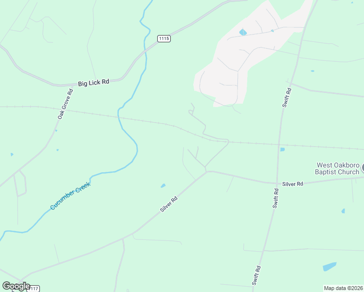 map of restaurants, bars, coffee shops, grocery stores, and more near 16433 Silver Road in Oakboro