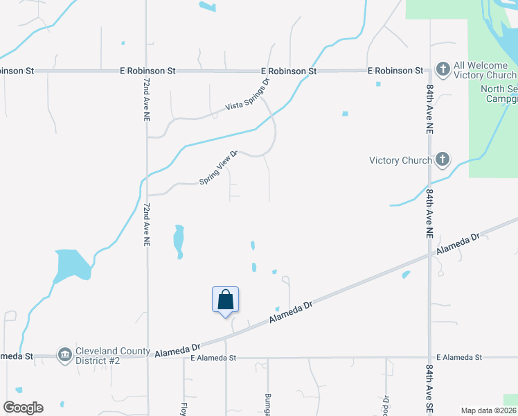 map of restaurants, bars, coffee shops, grocery stores, and more near 602 Doe Ridge Court in Norman