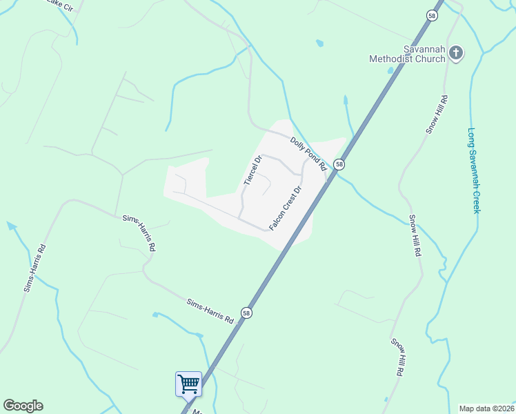 map of restaurants, bars, coffee shops, grocery stores, and more near 7582 Gawain Path in Ooltewah