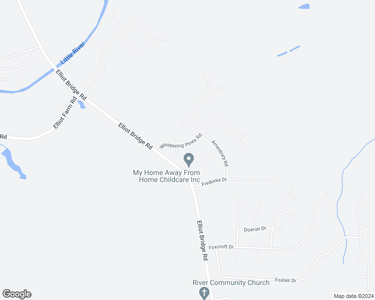 map of restaurants, bars, coffee shops, grocery stores, and more near 843 Whispering Pines Road in Fayetteville