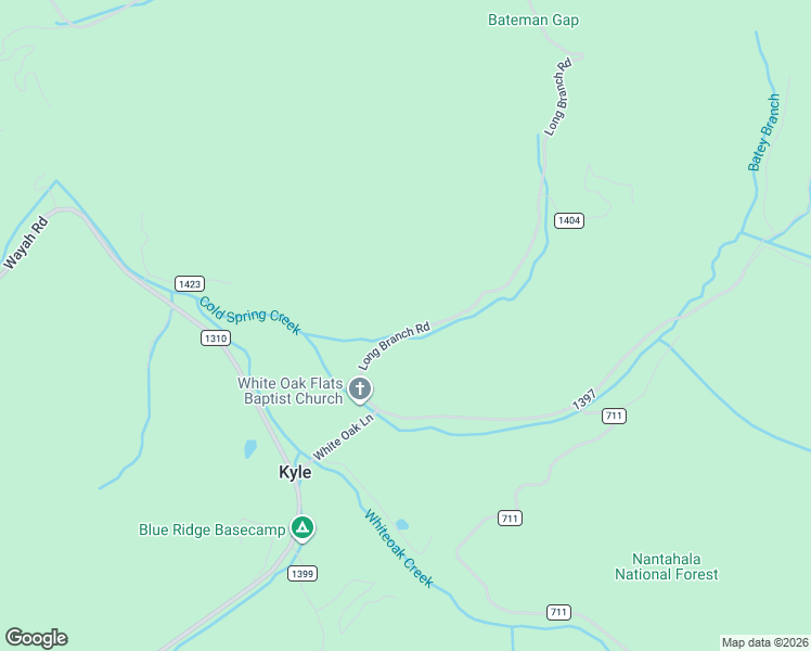 map of restaurants, bars, coffee shops, grocery stores, and more near 482 State Road 1404 in Topton