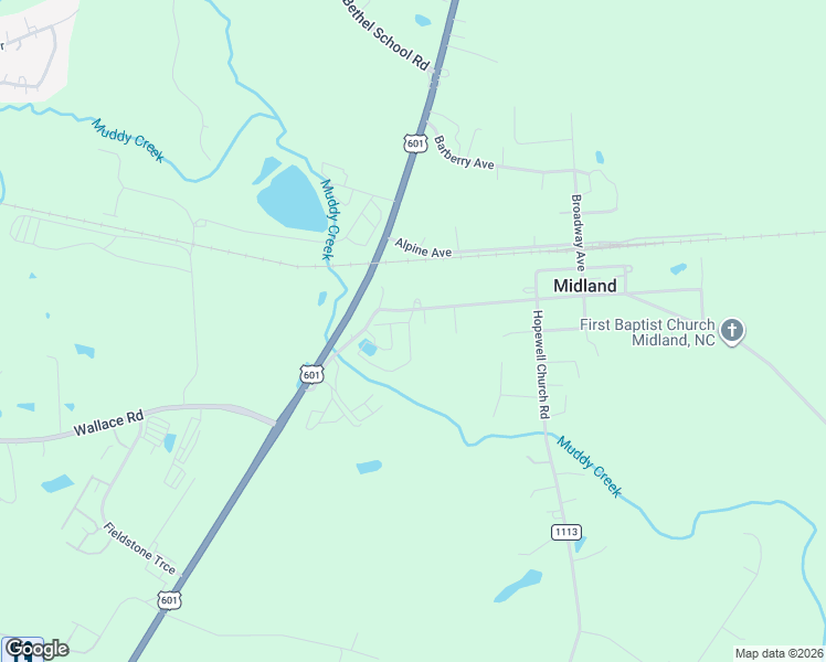 map of restaurants, bars, coffee shops, grocery stores, and more near 14151 Clayborn Street in Midland