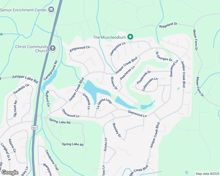 map of restaurants, bars, coffee shops, grocery stores, and more near 2 Petitt Court in Pinehurst