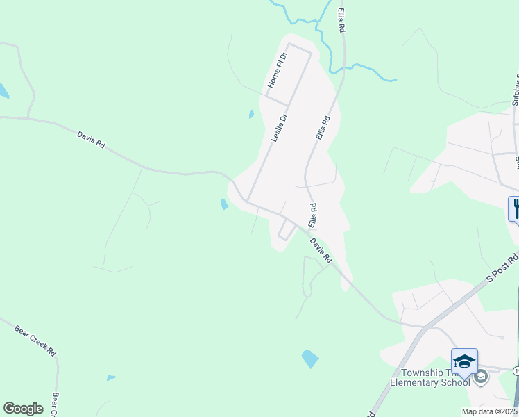 map of restaurants, bars, coffee shops, grocery stores, and more near 105 Lindsey Drive in Shelby