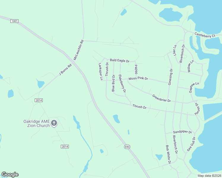 map of restaurants, bars, coffee shops, grocery stores, and more near 818 Blue Bird Drive in Vass