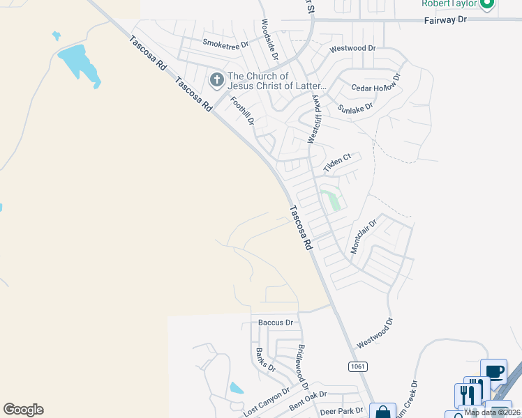 map of restaurants, bars, coffee shops, grocery stores, and more near Tascosa Road in Amarillo