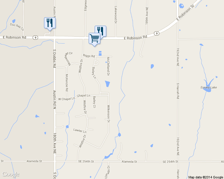 map of restaurants, bars, coffee shops, grocery stores, and more near 699 Wilkenson Drive in Norman