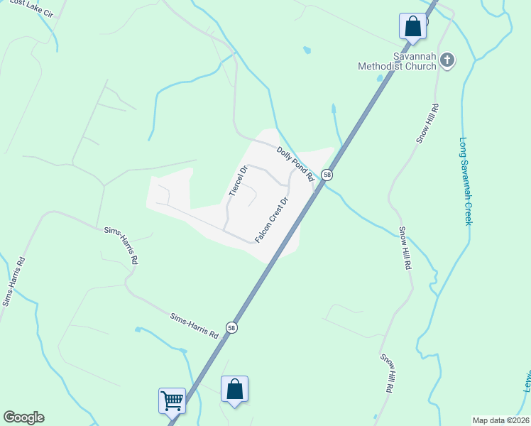 map of restaurants, bars, coffee shops, grocery stores, and more near 10108 Falcon Crest Drive in Ooltewah