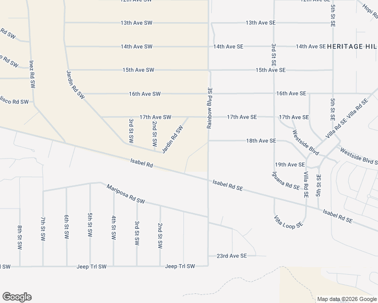 map of restaurants, bars, coffee shops, grocery stores, and more near 105 Jurado Road Southwest in Rio Rancho