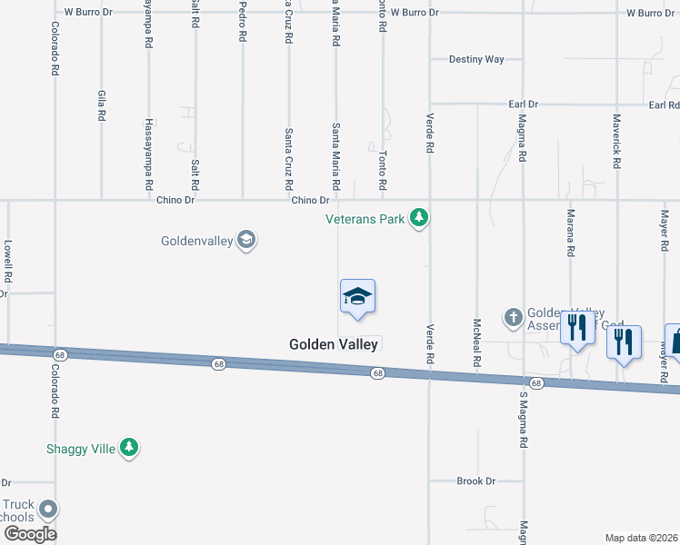 map of restaurants, bars, coffee shops, grocery stores, and more near 3404 Santa Maria Road in Golden Valley