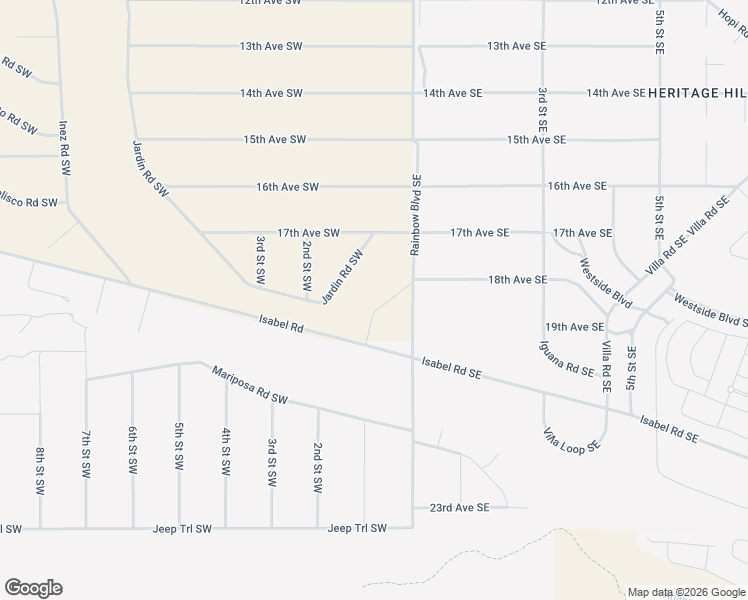 map of restaurants, bars, coffee shops, grocery stores, and more near 105 Jurado Road Southwest in Rio Rancho