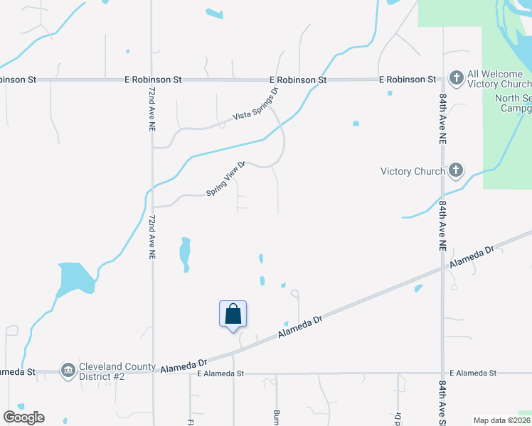 map of restaurants, bars, coffee shops, grocery stores, and more near 602 Doe Ridge Court in Norman