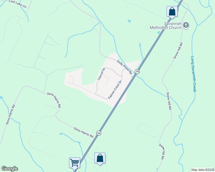 map of restaurants, bars, coffee shops, grocery stores, and more near 7582 Gawain Path in Ooltewah