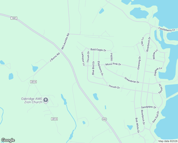 map of restaurants, bars, coffee shops, grocery stores, and more near 818 Blue Bird Drive in Vass