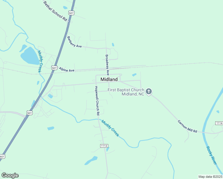 map of restaurants, bars, coffee shops, grocery stores, and more near 4425 Bain Avenue in Midland
