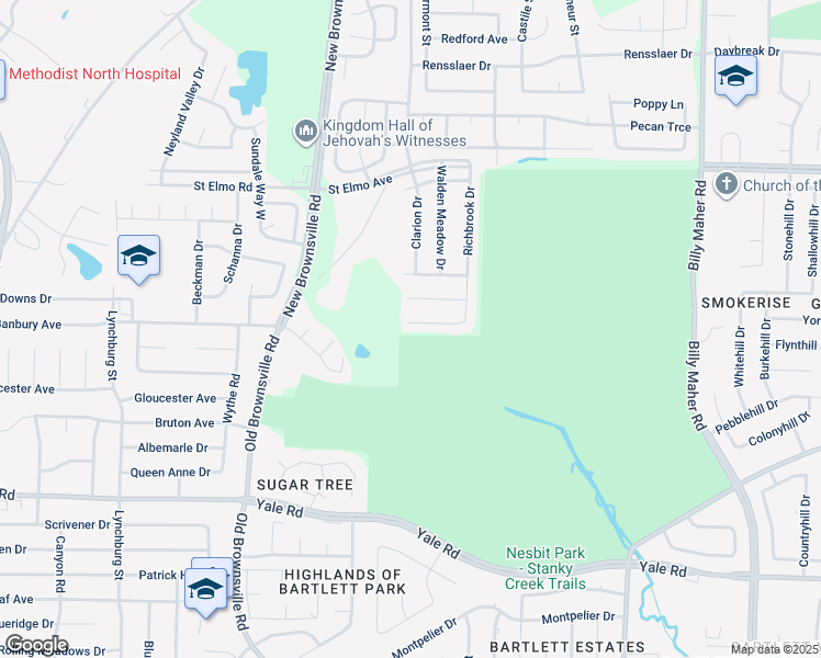 map of restaurants, bars, coffee shops, grocery stores, and more near 5589 Blackburg Drive in Memphis
