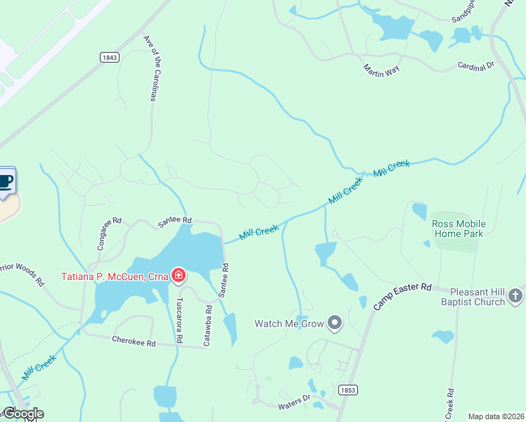 map of restaurants, bars, coffee shops, grocery stores, and more near 240 Parrish Lane in Carthage