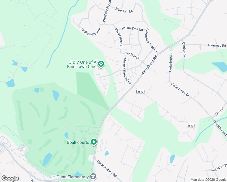 map of restaurants, bars, coffee shops, grocery stores, and more near 8212 Harrisburg Road in Charlotte