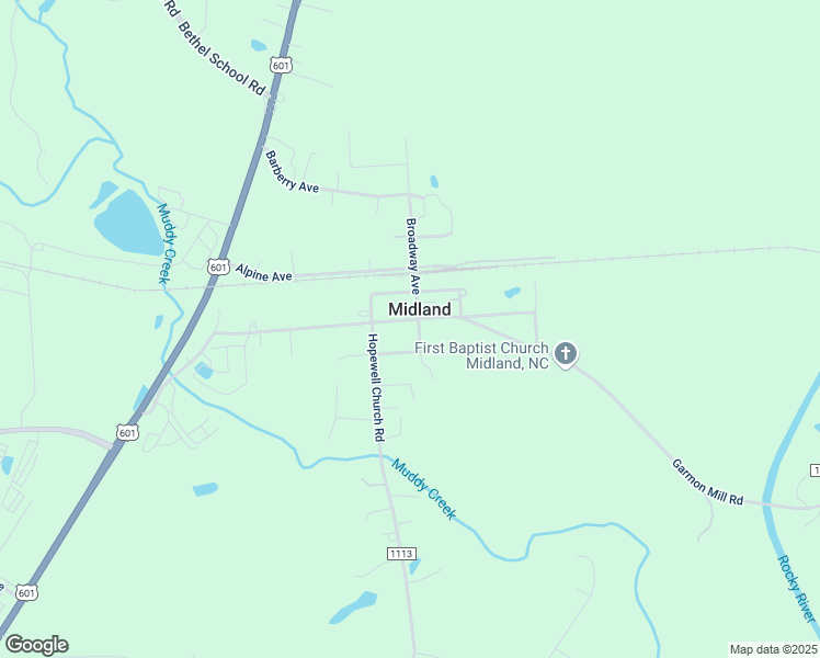 map of restaurants, bars, coffee shops, grocery stores, and more near 4425 Bain Avenue in Midland