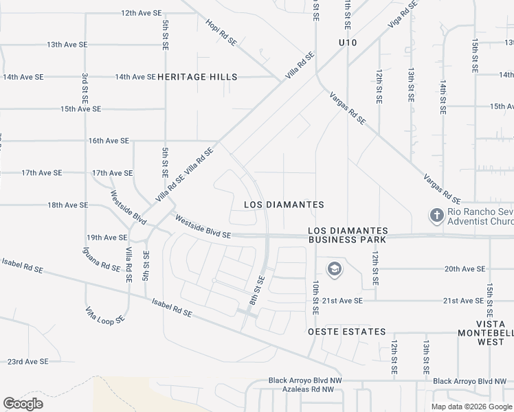 map of restaurants, bars, coffee shops, grocery stores, and more near in Rio Rancho