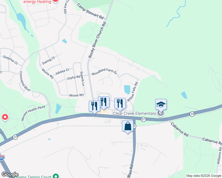 map of restaurants, bars, coffee shops, grocery stores, and more near in Charlotte