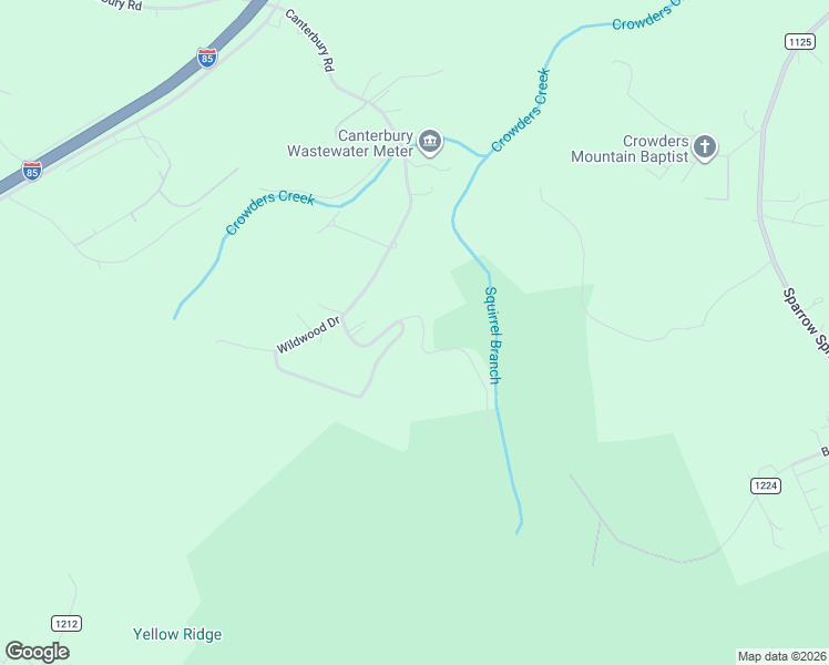 map of restaurants, bars, coffee shops, grocery stores, and more near 815 Canterbury Road in Kings Mountain