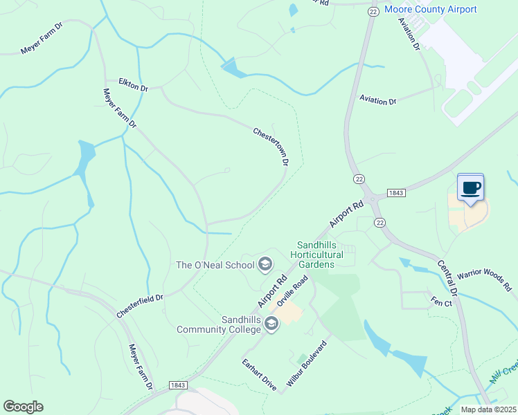 map of restaurants, bars, coffee shops, grocery stores, and more near 63 Chestertown Drive in Pinehurst