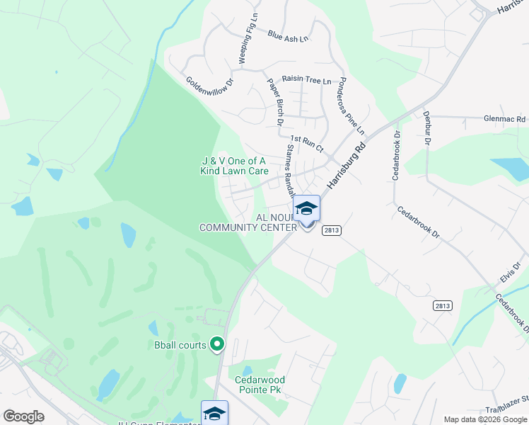 map of restaurants, bars, coffee shops, grocery stores, and more near 8418 Candlenut Lane in Charlotte