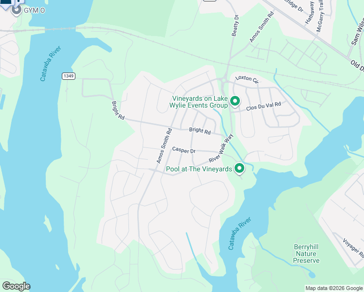 map of restaurants, bars, coffee shops, grocery stores, and more near 5218 Casper Drive in Charlotte