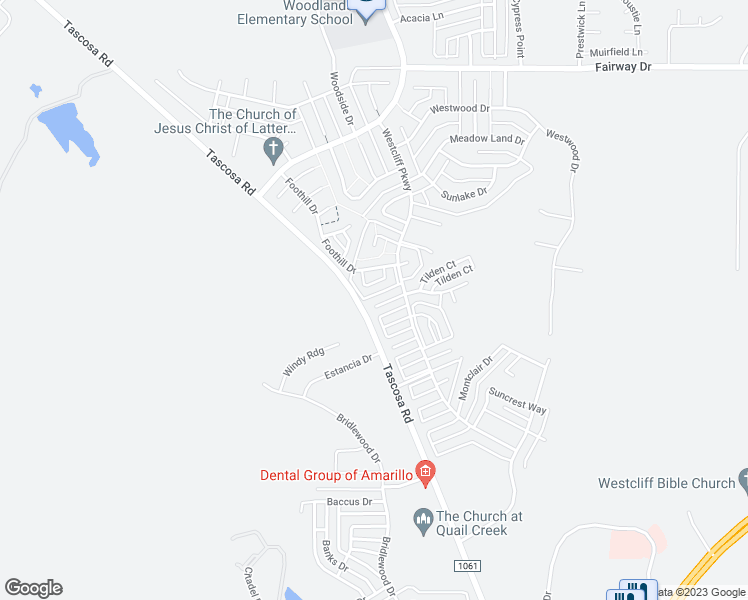 map of restaurants, bars, coffee shops, grocery stores, and more near 6712 Diamond Court in Amarillo