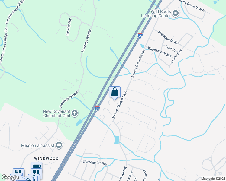 map of restaurants, bars, coffee shops, grocery stores, and more near 148 Barker Lane in Cleveland