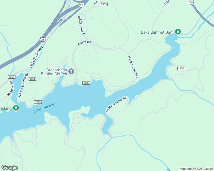 map of restaurants, bars, coffee shops, grocery stores, and more near 63 North Sunset Lane in Zirconia