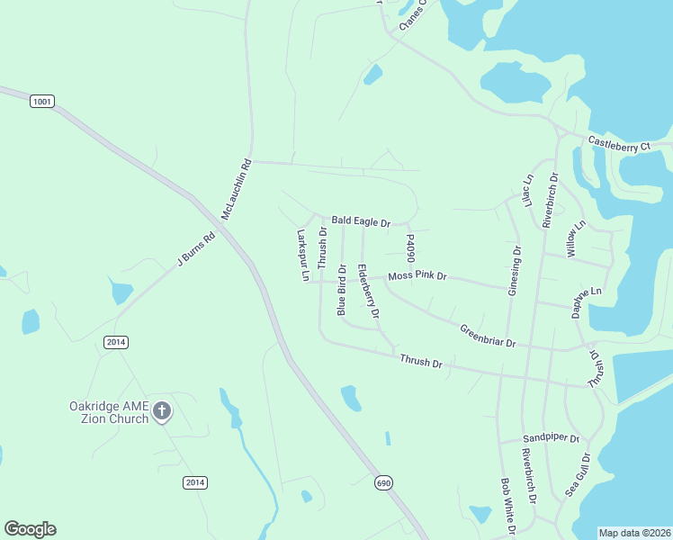 map of restaurants, bars, coffee shops, grocery stores, and more near 750 Blue Bird Drive in Vass