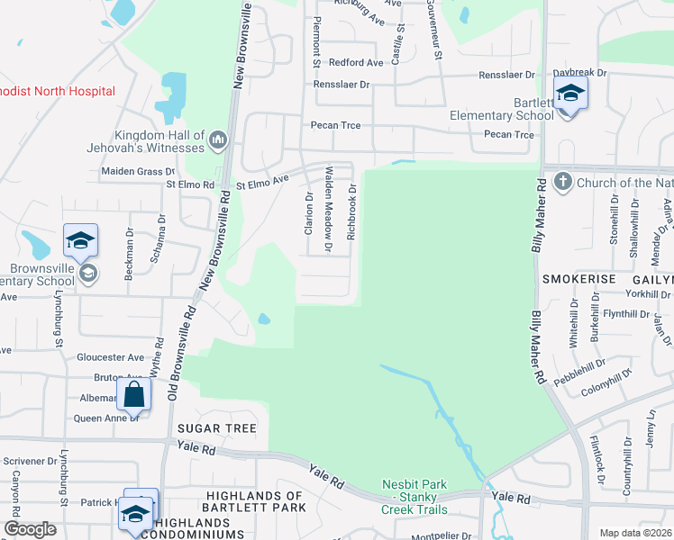 map of restaurants, bars, coffee shops, grocery stores, and more near 5624 Autumn Valley Drive in Memphis
