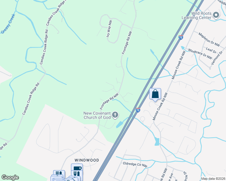 map of restaurants, bars, coffee shops, grocery stores, and more near 1423 Fairoak Lane in Cleveland