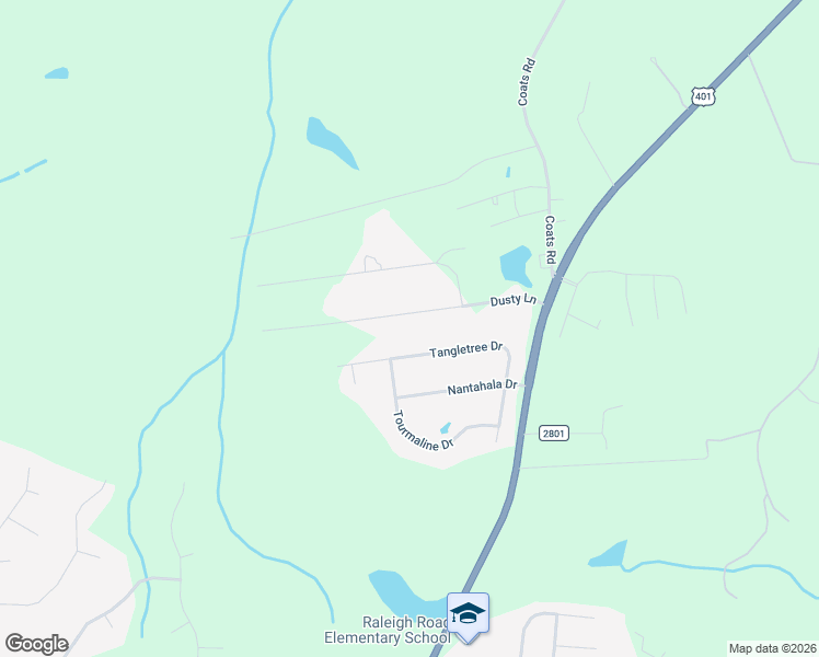map of restaurants, bars, coffee shops, grocery stores, and more near 261 Dusty Lane in Linden
