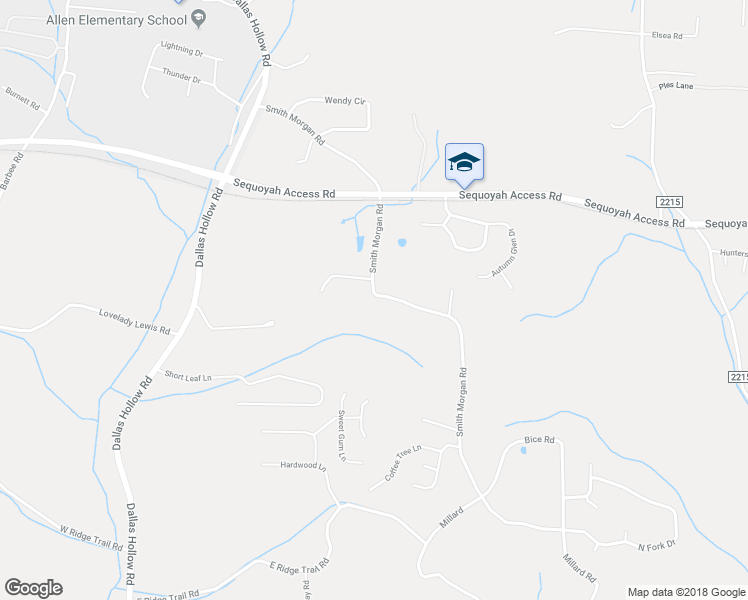 map of restaurants, bars, coffee shops, grocery stores, and more near 9731 Smith Morgan Road in Soddy-Daisy