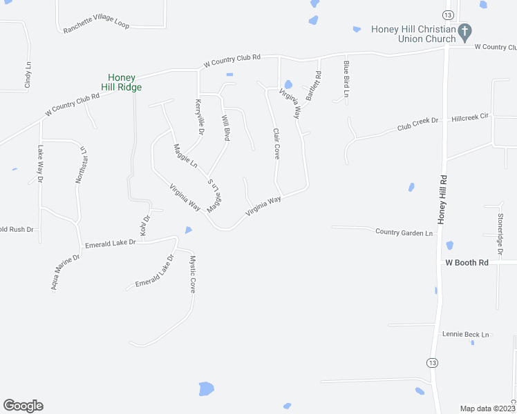 map of restaurants, bars, coffee shops, grocery stores, and more near 131 Virginia Way in Searcy