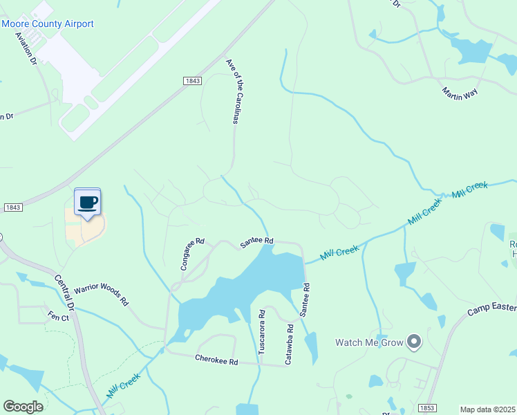 map of restaurants, bars, coffee shops, grocery stores, and more near 510 Avenue of the Carolinas in Carthage