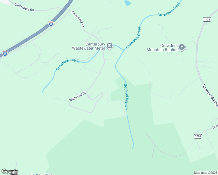 map of restaurants, bars, coffee shops, grocery stores, and more near 815 Canterbury Road in Kings Mountain