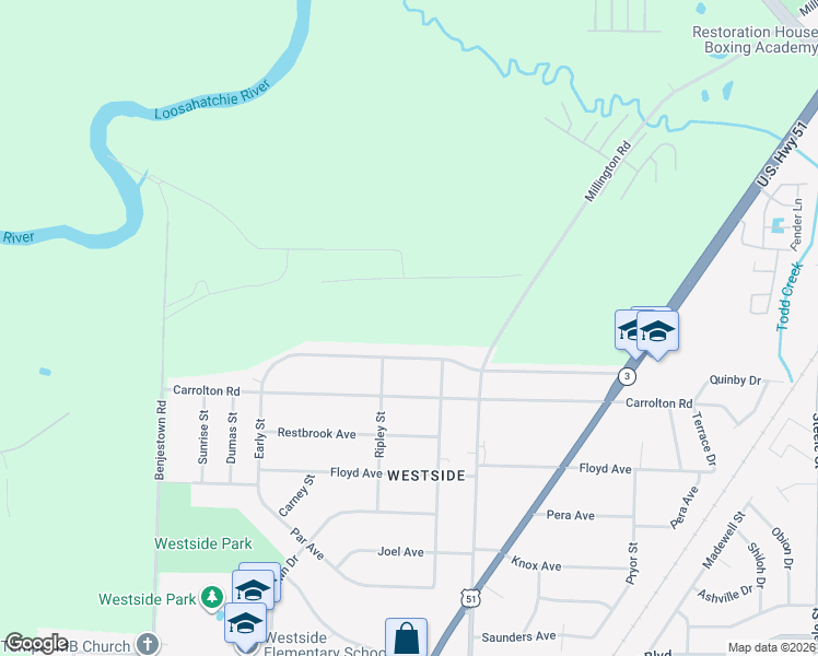 map of restaurants, bars, coffee shops, grocery stores, and more near 966 Creston Avenue in Memphis