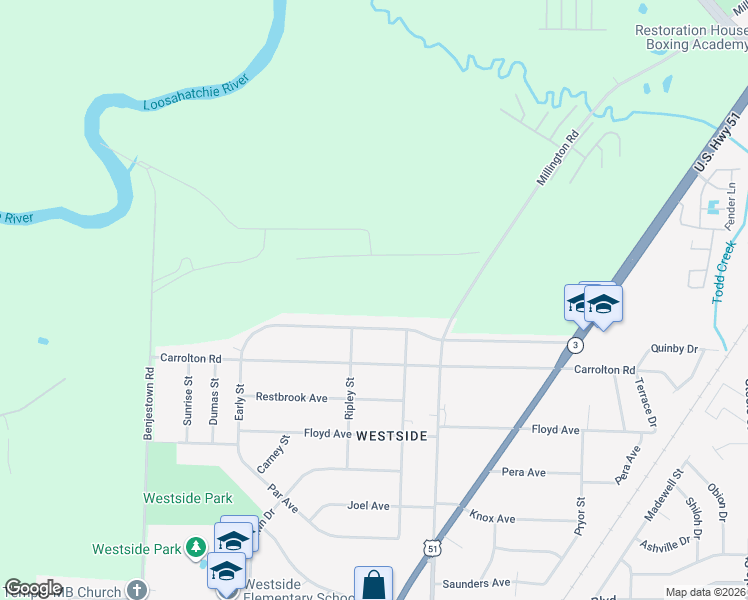 map of restaurants, bars, coffee shops, grocery stores, and more near 966 Creston Avenue in Memphis