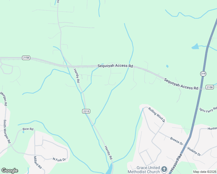 map of restaurants, bars, coffee shops, grocery stores, and more near 10143 Hunters Hollow Drive in Soddy-Daisy